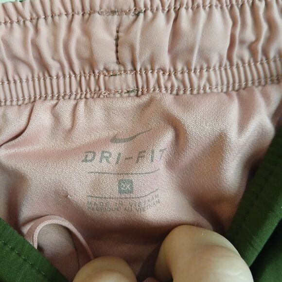 Nike Dri Fit Running Shorts Women's Size 2X Pink & Green - Picture 4 of 6